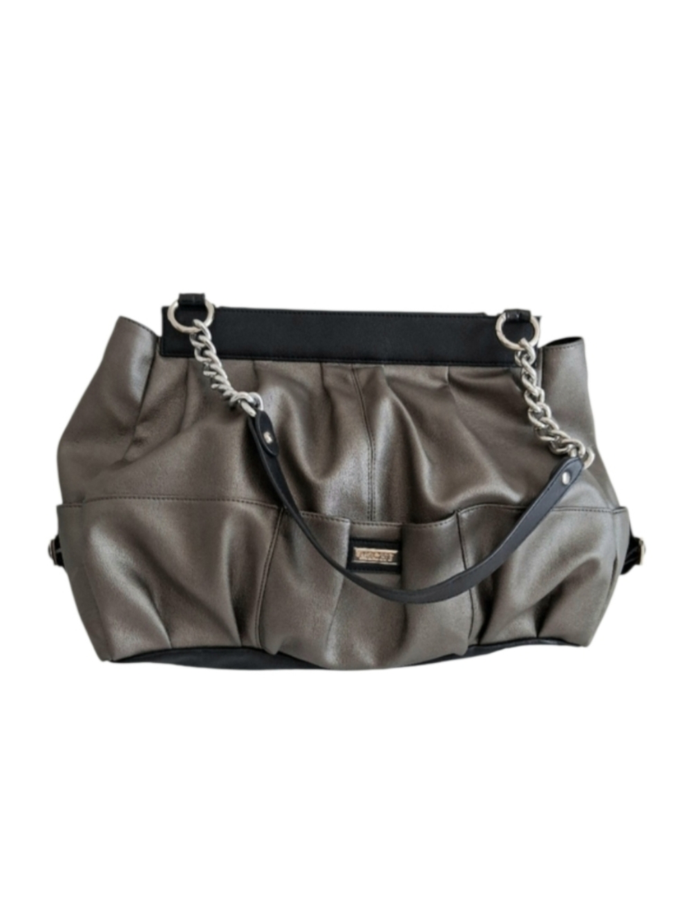 Miche Oakley Shell with Prima Liner Chain Strap Shoulder Bag Purse Metallic